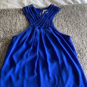 Fun, sassy blue blouse